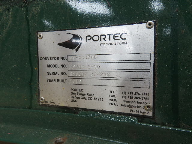 Portec 24"x 90° Spiral Lift Curve Conveyor 19" Belt 230/460V 3PH Drive 72"L
