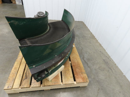 Portec 24"x 90° Spiral Lift Curve Conveyor 19" Belt 230/460V 3PH Drive 72"L