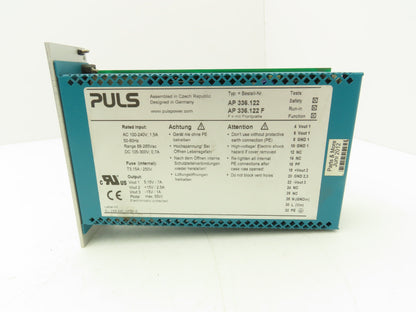 Puls AP336.122 Slot Rack Power Supply 5/15VDC Output 100-250V Input