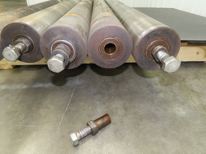 Sprocketed Steel Conveyor Pulley Roller 4.8" Dia x 70"BF  Lot of 5