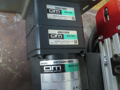 NKE 6"x 17" Small Parts Conveyor Low Profile Flat Belt Slow Feed 220V 3PH 1FPM