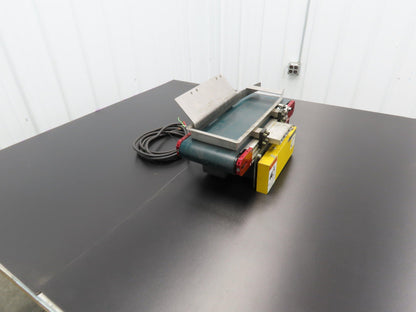 NKE 6"x 17" Small Parts Conveyor Low Profile Flat Belt Slow Feed 220V 3PH 1FPM