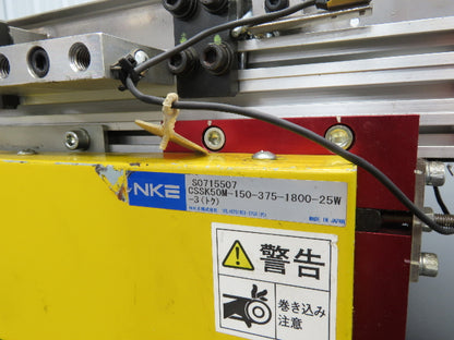 NKE 6"x 17" Small Parts Conveyor Low Profile Flat Belt Slow Feed 220V 3PH 1FPM