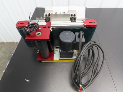 NKE 6"x 17" Small Parts Conveyor Low Profile Flat Belt Slow Feed 220V 3PH 1FPM