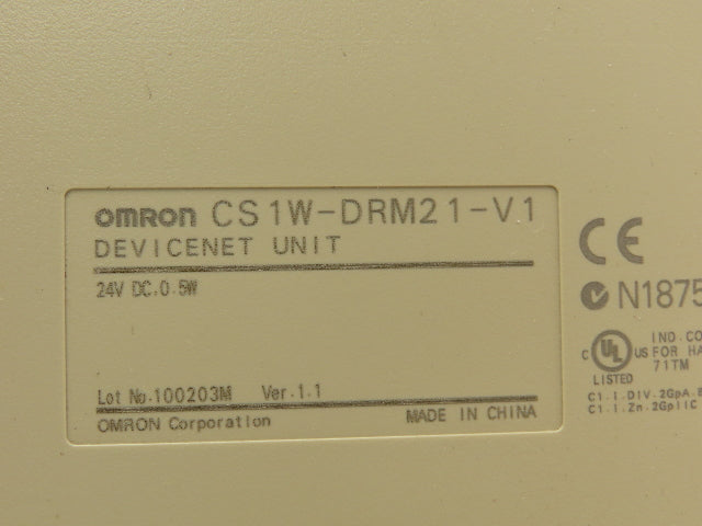 Omron CS1W-DRM21-V1 DeviceNet Unit 24VDC 0.5W Lot of 4
