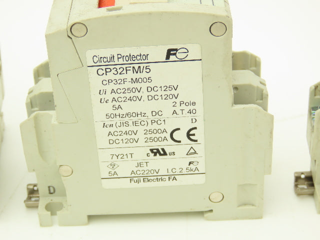 Fuji Electric Circuit Breakers AC/DC | 1/3/5A | 1/2/3-Pole | Mixed Lot of 30