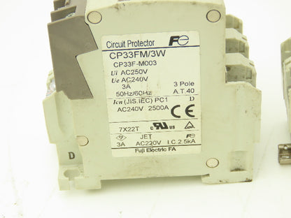 Fuji Electric Circuit Breakers AC/DC | 1/3/5A | 1/2/3-Pole | Mixed Lot of 30