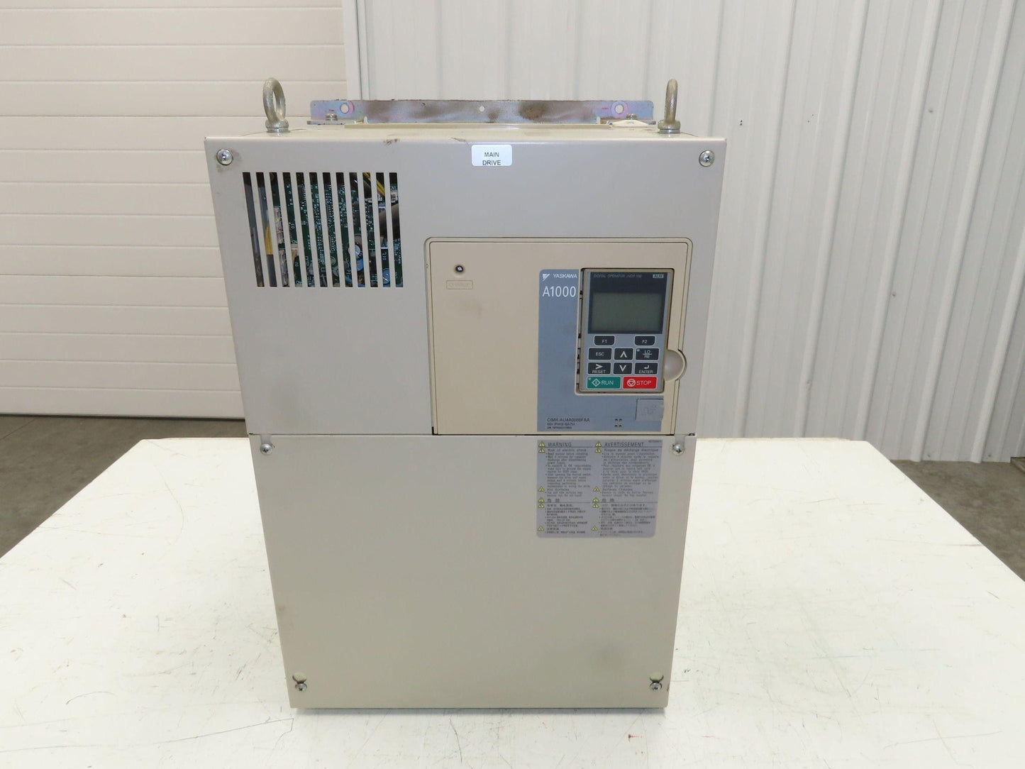 Yaskawa CIMR-AU4A0088FAA AC Drive 60HP 380-480V 3PH In 0-480VAC 0-400Hz 88A Out
