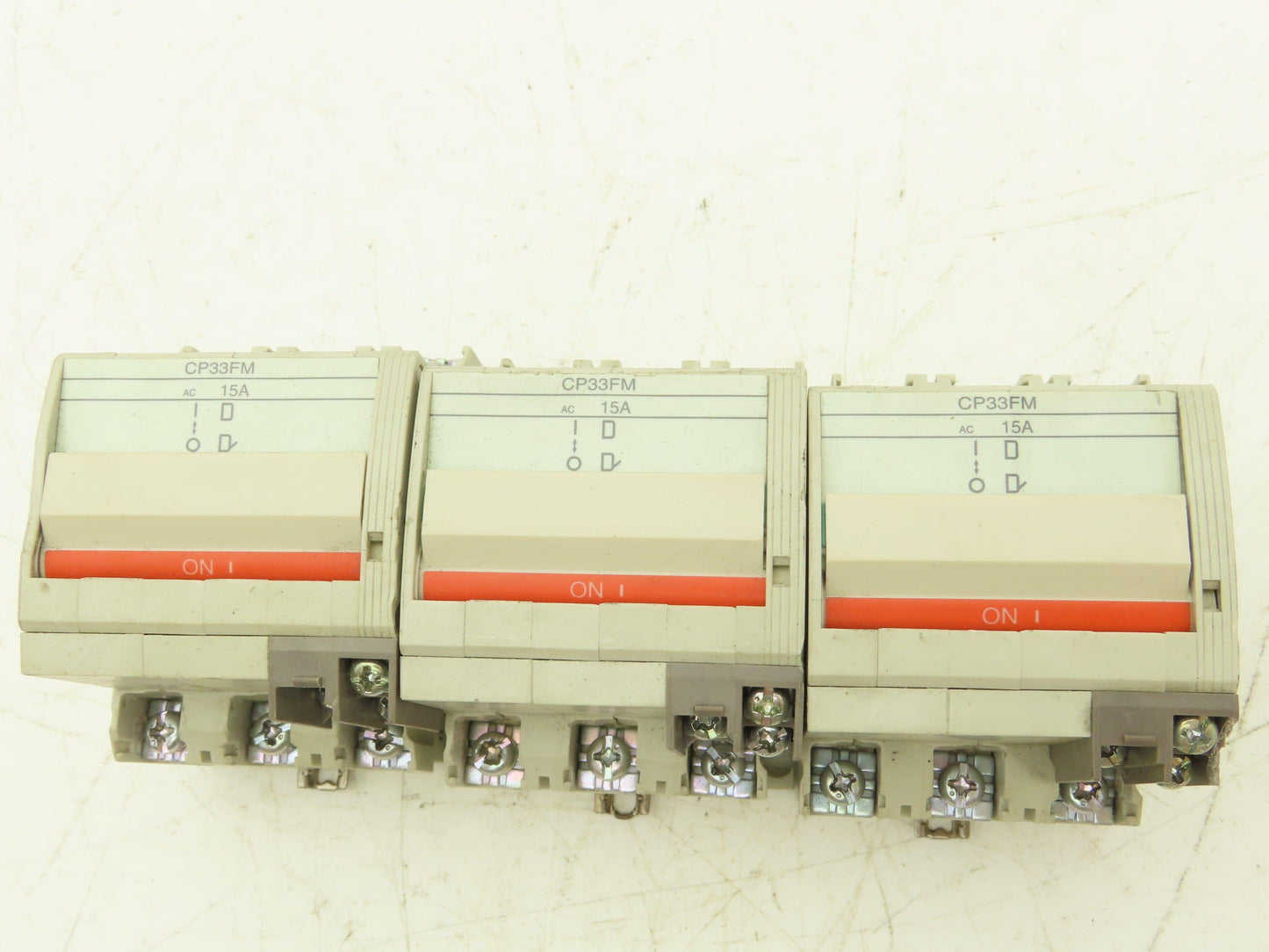 Fuji Electric CP33FM/15W CP33FS/20W AC Circuit Breakers 15/20A 3-Pole Lot of 4