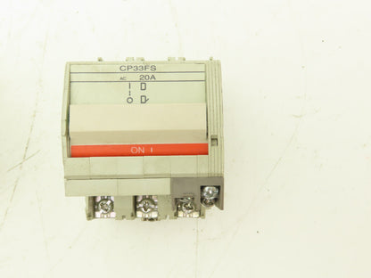 Fuji Electric CP33FM/15W CP33FS/20W AC Circuit Breakers 15/20A 3-Pole Lot of 4