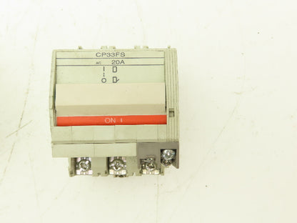 Fuji Electric CP33FM/15W CP33FS/20W AC Circuit Breakers 15/20A 3-Pole Lot of 4