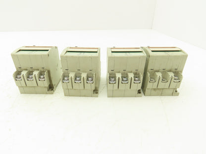 Fuji Electric CP33FM/15W CP33FS/20W AC Circuit Breakers 15/20A 3-Pole Lot of 4