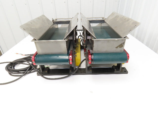 NKE 6"x 22" Double Belt Conveyor Small Parts Slow Feed Chute 220V 1FPM