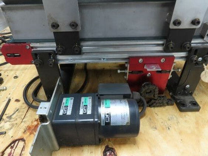 NKE 6"x 22" Double Belt Conveyor Small Parts Slow Feed Chute 220V 1FPM