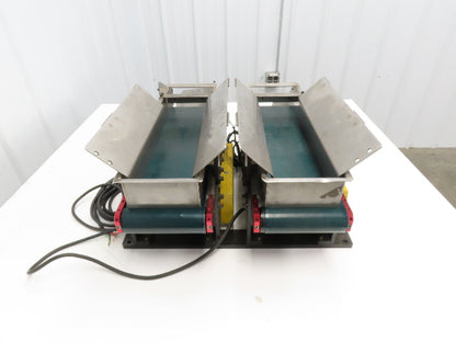 NKE 6"x 22" Double Belt Conveyor Small Parts Slow Feed Chute 220V 1FPM