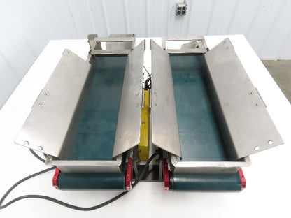 NKE 6"x 22" Double Belt Conveyor Small Parts Slow Feed Chute 220V 1FPM