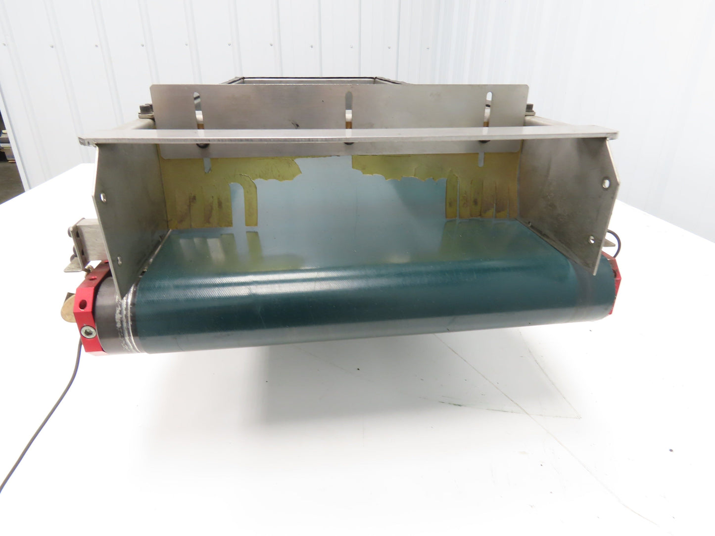 NKE 12"x 33" Small Parts Conveyor Low Profile Flat Belt Slow Feed 220V 1FPM