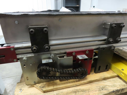 NKE 12"x 33" Small Parts Conveyor Low Profile Flat Belt Slow Feed 220V 1FPM