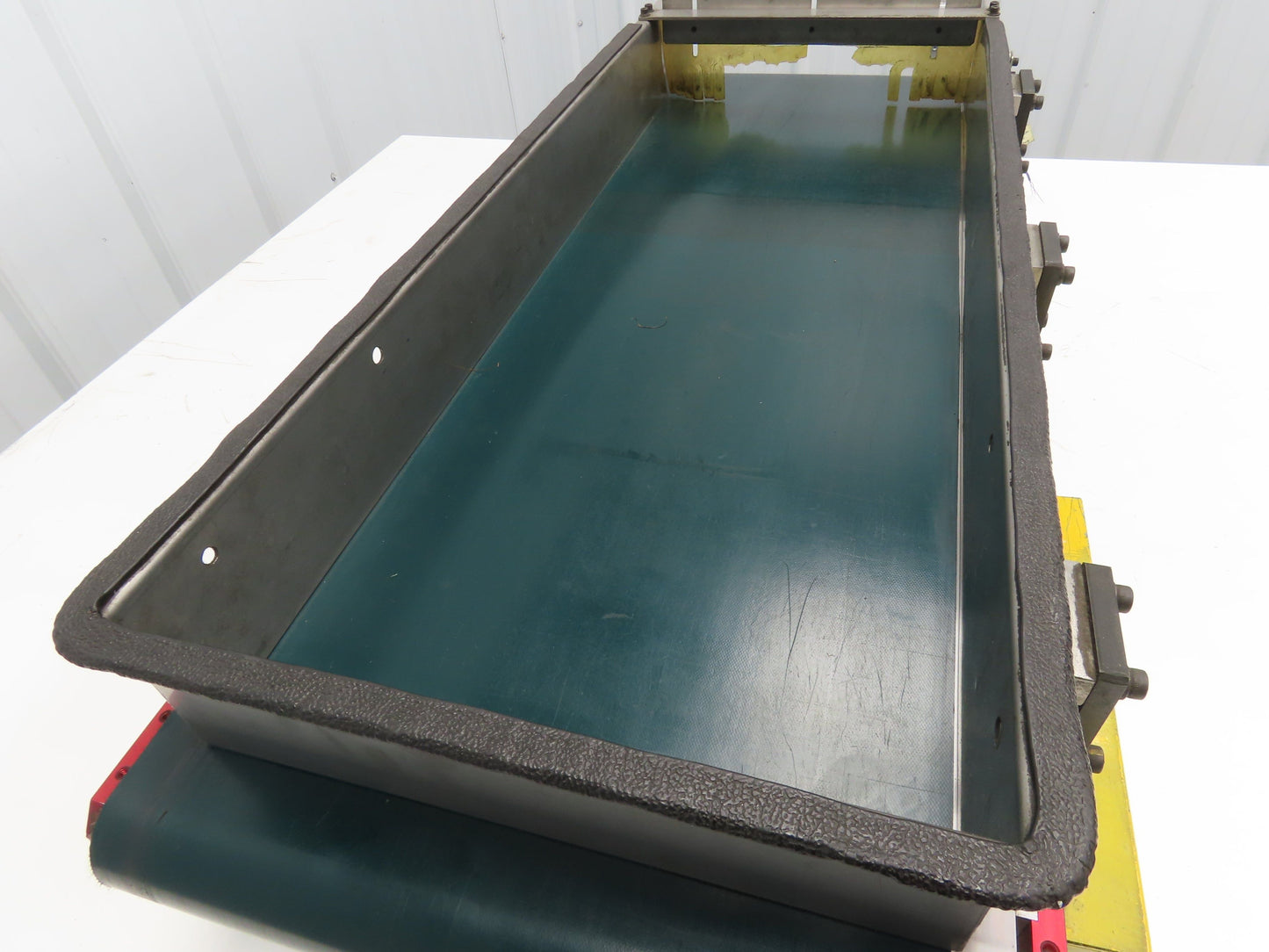 NKE 12"x 33" Small Parts Conveyor Low Profile Flat Belt Slow Feed 220V 1FPM