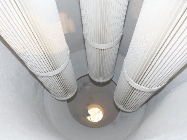 Nucon 60 Gallon Cyclone Dust Collector Baghouse Receiver Blowoff 36" Filters