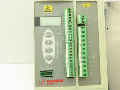 Berges ACM1K40022H Variable Frequency Drive 460VAC 3PH In 0-650Hz 5.2A 2.2kW Out