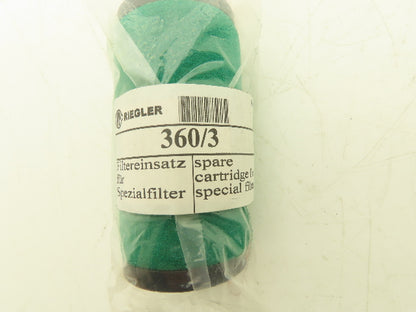 Riegler 360/3 Compressed Air Filter Element 1/2" Green  Lot of 2
