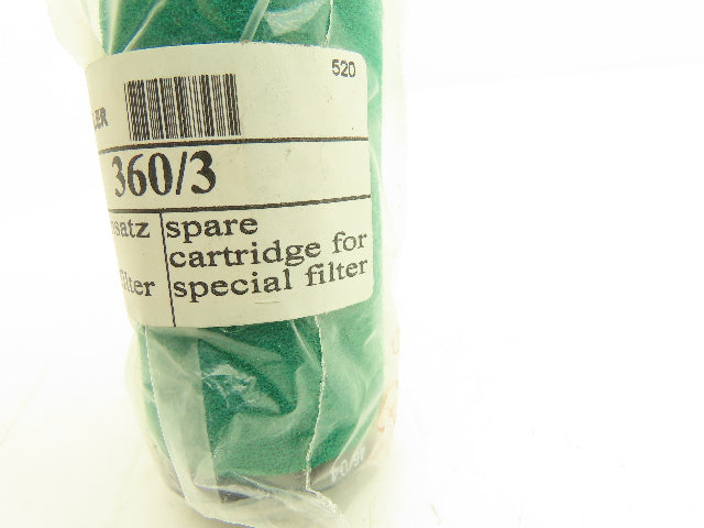 Riegler 360/3 Compressed Air Filter Element 1/2" Green  Lot of 2