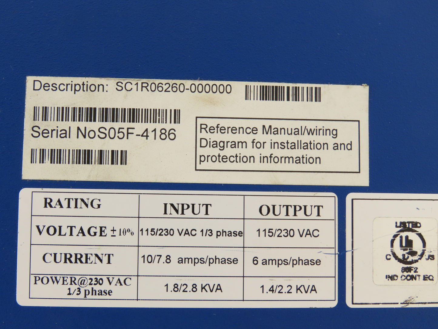 Kollmorgen SC1R06260 ServoStar SC AC Servo Motor Drive 115/230VAC 1/3PH 2.2kVA