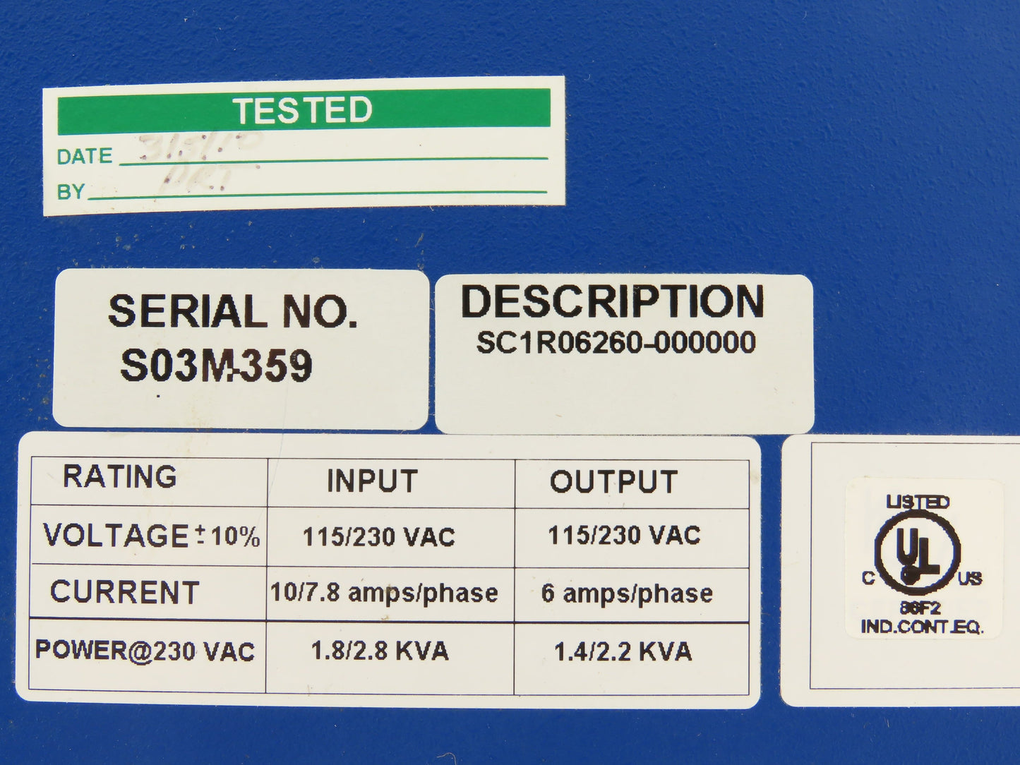 Kollmorgen SC1R06260 ServoStar SC AC Servo Motor Drive 115/230VAC 1/3PH 2.2kVA