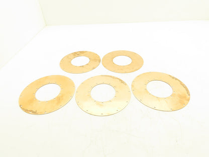 Bronze Valve Diaphragm Plate 7-1/8" OD x 3-1/4" ID  Lot of 5