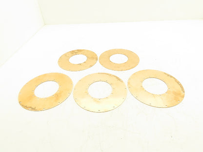 Bronze Valve Diaphragm Plate 7-1/8" OD x 3-1/4" ID  Lot of 5