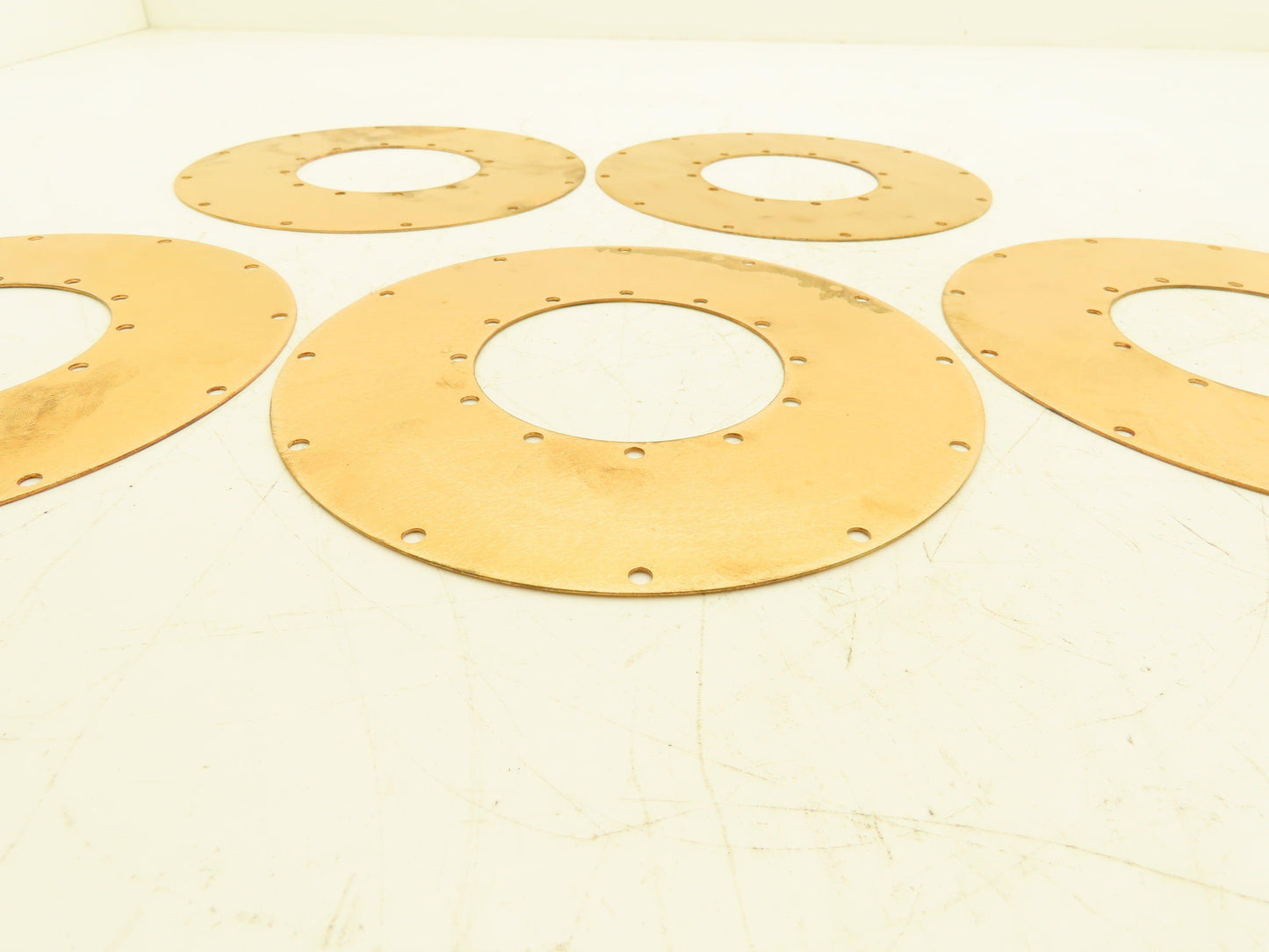 Bronze Valve Diaphragm Plate 7-1/8" OD x 3-1/4" ID  Lot of 5