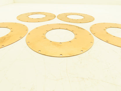 Bronze Valve Diaphragm Plate 7-1/8" OD x 3-1/4" ID  Lot of 5