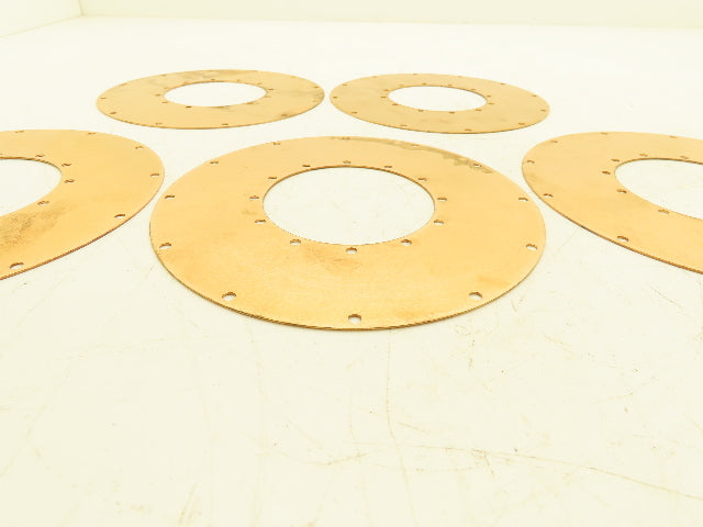 Bronze Valve Diaphragm Plate 7-1/8" OD x 3-1/4" ID  Lot of 5