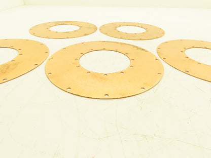 Bronze Valve Diaphragm Plate 7-1/8" OD x 3-1/4" ID  Lot of 5