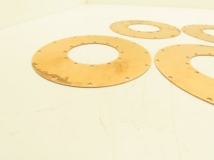 Bronze Valve Diaphragm Plate 7-1/8" OD x 3-1/4" ID  Lot of 5