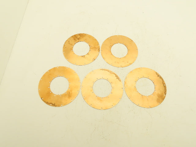 Bronze Valve Diaphragm Plate 7-1/8" OD x 3-1/4" ID  Lot of 5