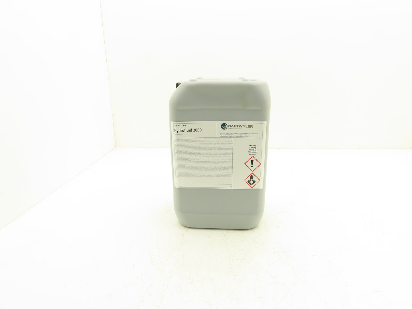 Daetwyler Hydrofluid 2000 Liquid Diethylene Glycol 1.5 Gallon