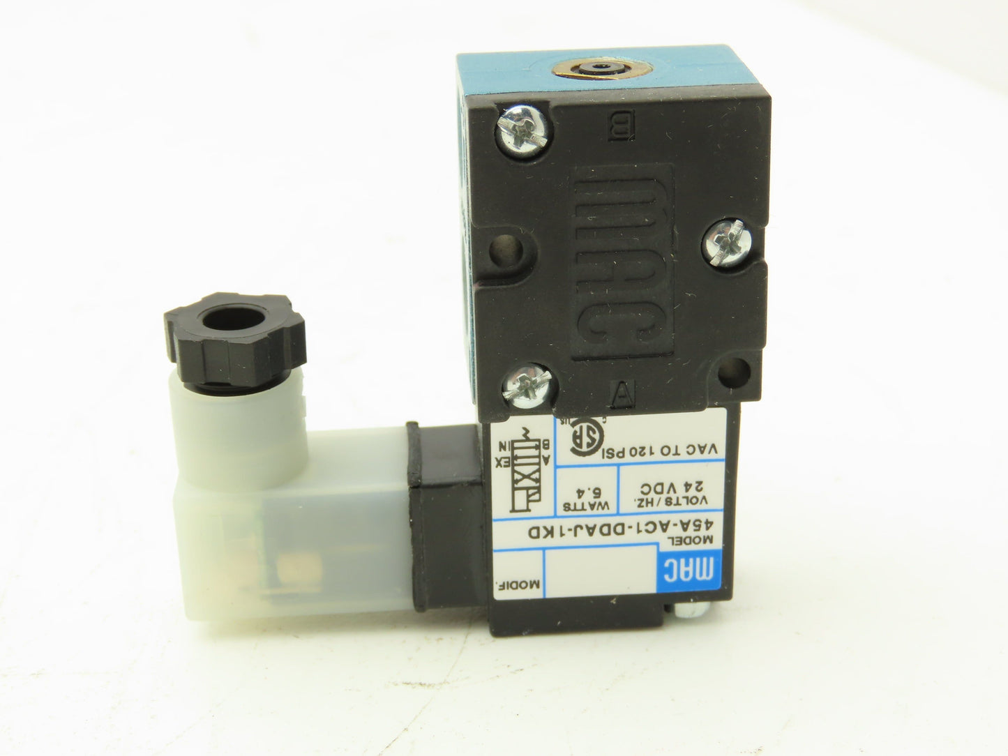 MAC 45A-AC1-DDAJ-1KD Pneumatic Valve 4/2 24VDC Vacuum to 120 PSI