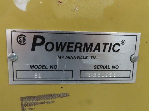 Powermatic 81 Woodworking Band Saw 20" Throat 12" H 230V 1Ph Baldor 1-1/2HP