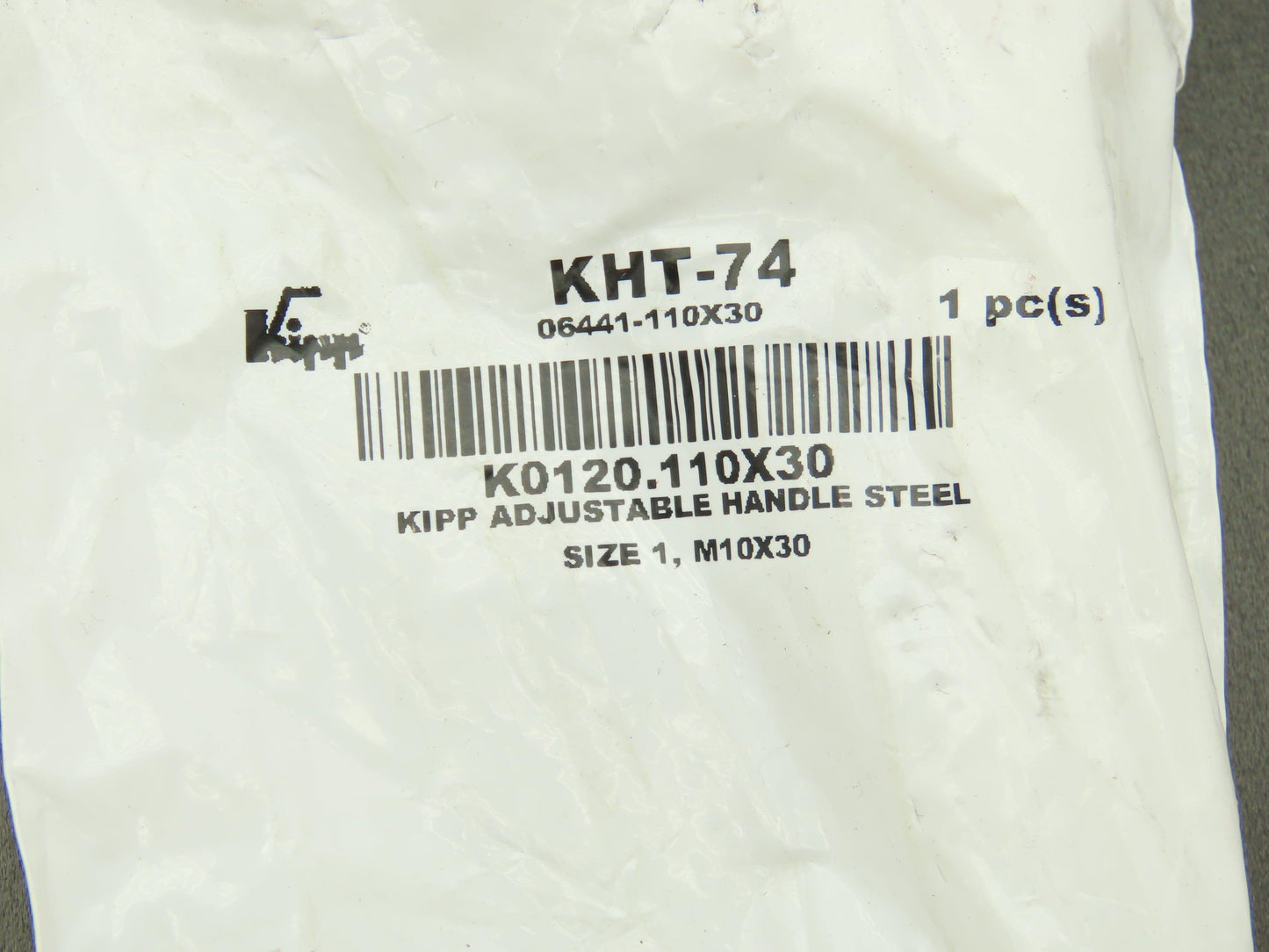 Kipp K0120.110X30 KHT-74 Adjustable Handle Steel Size 1 M10x30 Lot of 4