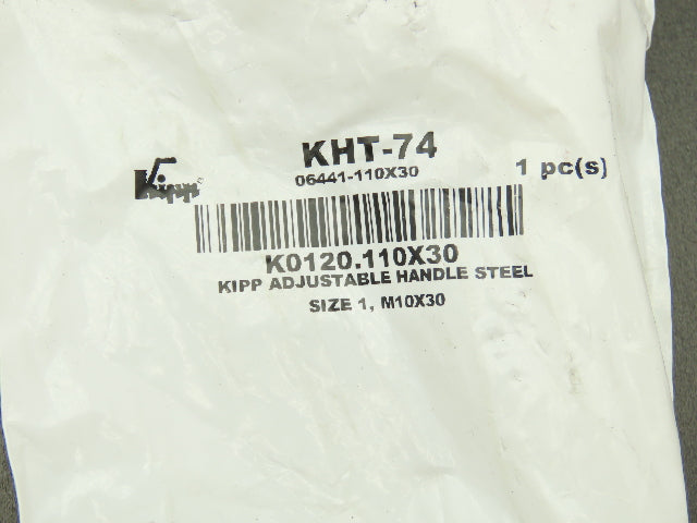 Kipp K0120.110X30 KHT-74 Adjustable Handle Steel Size 1 M10x30 Lot of 4