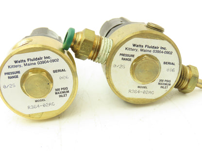 Watts R364-02AG Regulator Valve 0-25PSI With AR254-170AS Bracket Lot of 2
