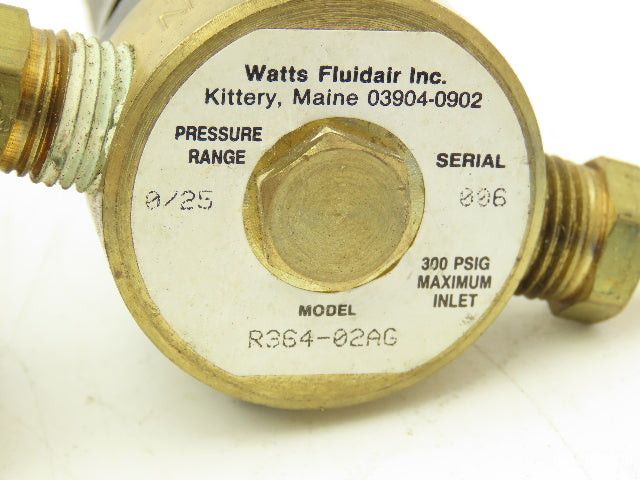 Watts R364-02AG Regulator Valve 0-25PSI With AR254-170AS Bracket Lot of 2