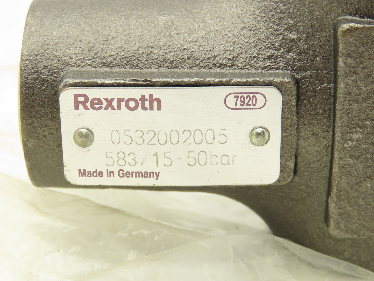 Rexroth 0532002005 Hydraulic Pressure Relief Valve 15-50 bar (215-725 PSI)