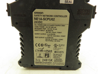 Omron NE1ASCPU02 NE1A-SCPU02 Safety Network Controller 24VDC