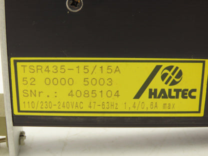 Intermas TRS435-15/15A Haltec Slot Rack Power Supply PLC HELL Engraving Gravure