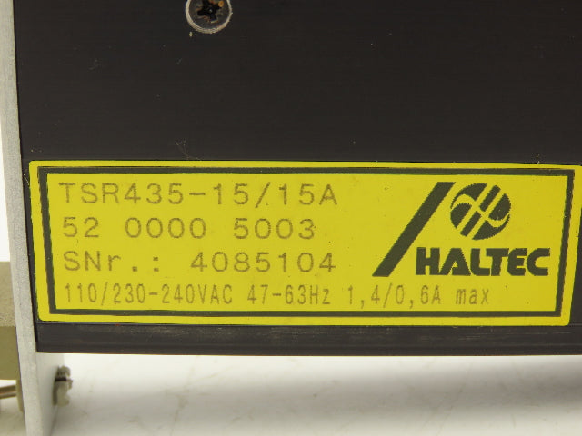 Intermas TRS435-15/15A Haltec Slot Rack Power Supply PLC HELL Engraving Gravure
