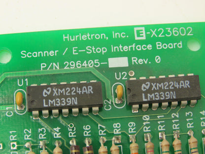 Hurletron 296405 Rev. 0 Scanner / E-Stop Interface Board Lot of 2