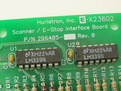 Hurletron 296405 Rev. 0 Scanner / E-Stop Interface Board Lot of 2